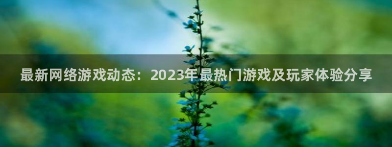 极悦娱乐注册平台：最新网络游戏动态：2023年最热门游戏及玩